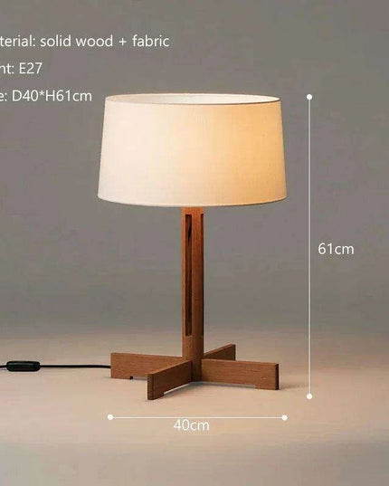 Rustic Wabi Sabi Walnut Floor Lamp - Stylish Illumination for Any Room