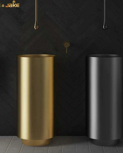 Sophisticated 304 Stainless Steel Round Pedestal Sink