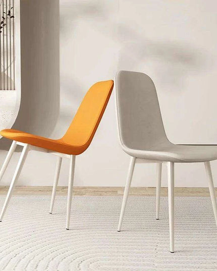 Chic White Leather Dining Chair for Upscale Aesthetics