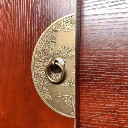 Chinese Antique Copper Cabinet Handle Shoees Wardrobe Door Brass Retro Furniture Knob Engraved Round Handles Door Decoration chinese-antique-copper-cabinet-handle-shoees-wardrobe-door-brass-retro-furniture-knob-engraved-round-handles-door-decoration