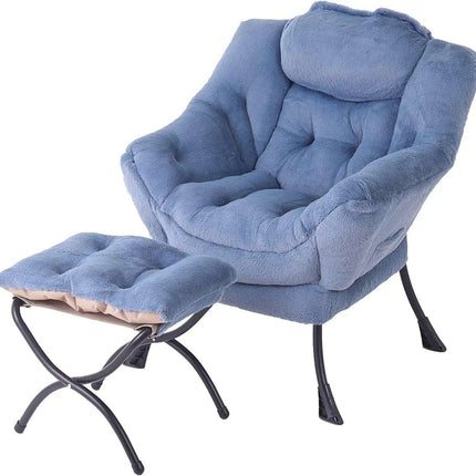 Elegant Lounge Chair Ensemble with Ottoman and Storage Compartment