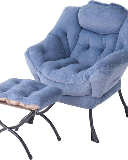 Elegant Lounge Chair Ensemble with Ottoman and Storage Compartment