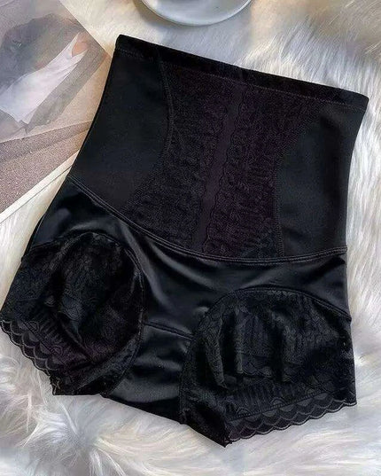 Vintage Charm High-Waisted Antibacterial Women's Briefs with Satin Touch and Bow Detail