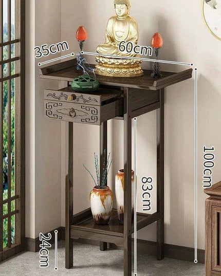 Classic Bamboo Entryway Table with Storage Drawer - Timeless Home Accent Furniture