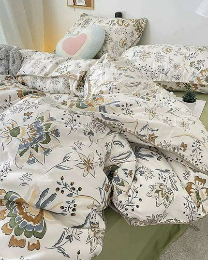 Charming Cherry Blossom Soft Washed Cotton Bedding Set