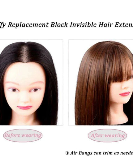 Bangs & Volume: Clip-In Hair Topper for Instant Transformation