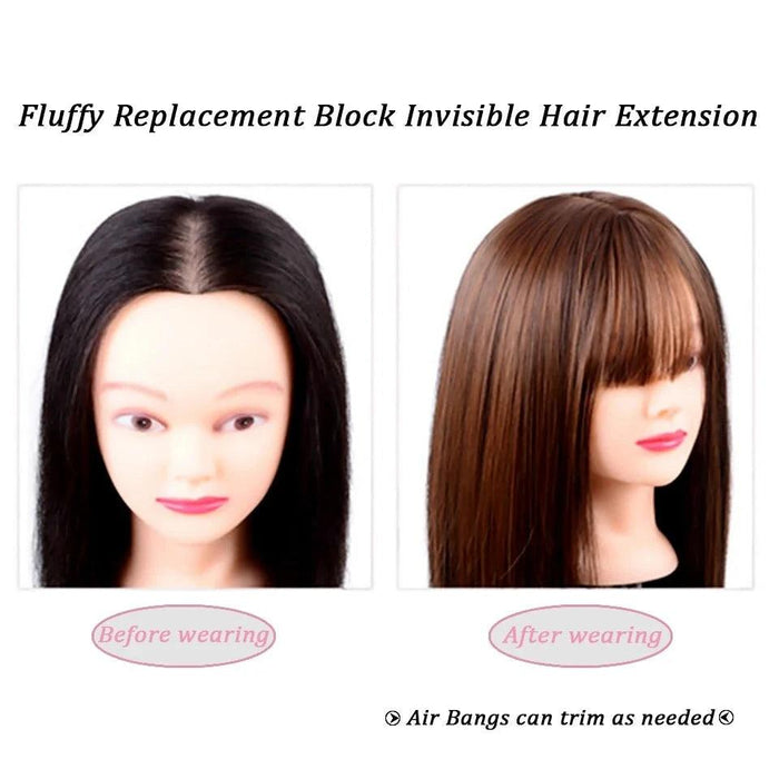 Bangs & Volume: Clip-In Hair Topper for Instant Transformation