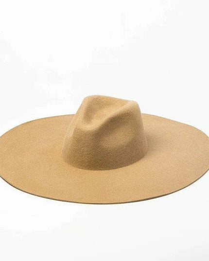 Wide Brim Wool Felt Fedora Hat for Men and Women