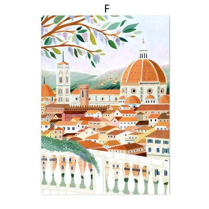 Coastal Elegance: Italian-Inspired Canvas Art for Modern Living Spaces