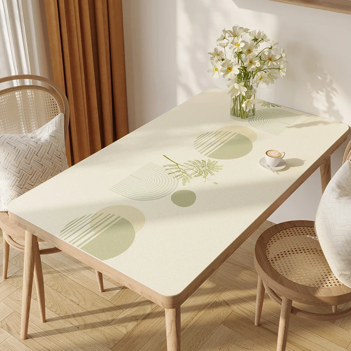 Stylish Waterproof Dining Table Mat: Elegant PU Leather Furniture Protector