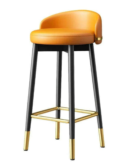 Sleek Scandinavian Leather Gaming and Vanity Stool - Trendy Seating for Modern Interiors
