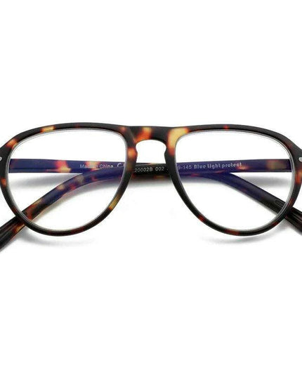 Vintage Style Blue Light Blocking Pilot Glasses for Unisex Fashion and Eye Protection