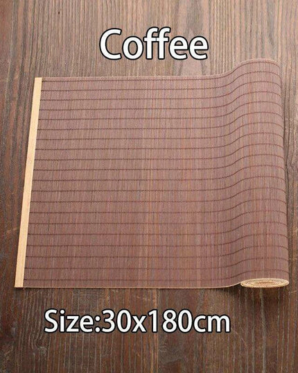 Sophisticated Bamboo Table Runner and Coaster Duo for Dining and Tea Events