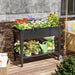 Raised Garden Bed with Legs, Mobile Planter Box Elevated on Wheels Portable
