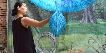 large 65x100cm blue&yellow feathers parrot model foam&feathers spreading wings bird handicraft,garden decoration gift a2692 large-65x100cm-blue-yellow-feathers-parrot-model-foam-feathers-spreading-wings-bird-handicraft-garden-decoration-gift-a2692
