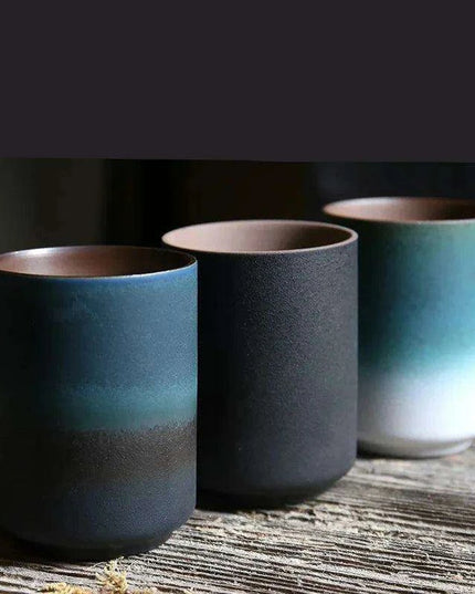 Sophisticated Japanese Stoneware Ombre Coffee and Tea Mug - Ideal for Daily Enjoyment