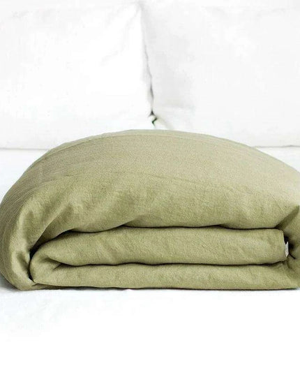 Rustic Washed Flax Linen Bedding Set