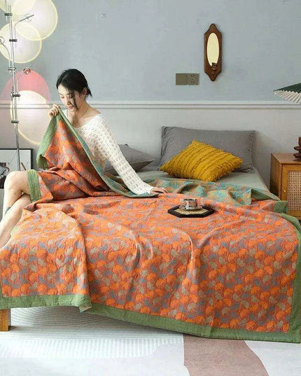 Ethnic-Inspired Cotton Gauze Bedspread Blanket for Ultimate Comfort