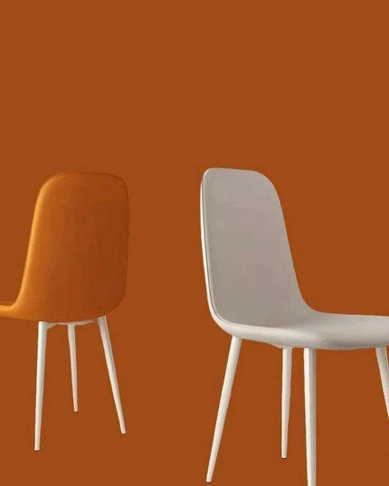 Chic White Leather Dining Chair for Upscale Aesthetics