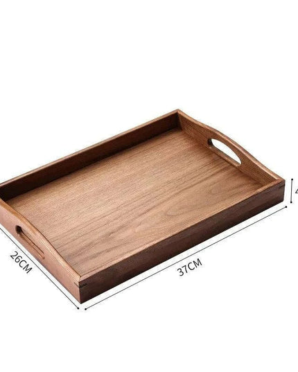 Elegant Japanese Walnut Round Serving Platter for Upscale Events