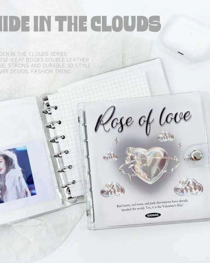 Enchanted Kawaii Notebook with Heart and Moon Theme | Ideal for Creative Writing and Scrapbooking