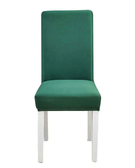 Elegant Geometric Blue-Grey Stretch Chair Covers for Stylish Dining Experiences