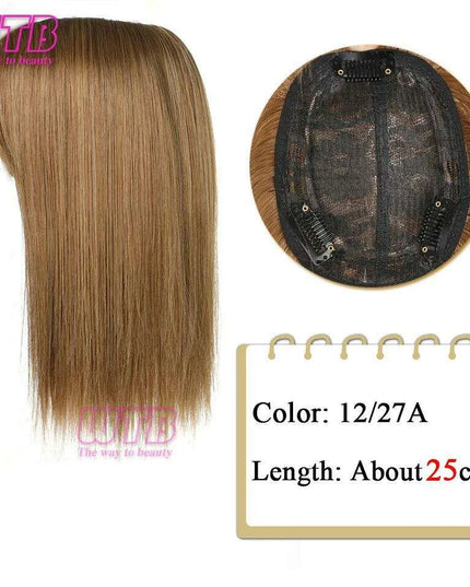 Bangs & Volume: Clip-In Hair Topper for Instant Transformation