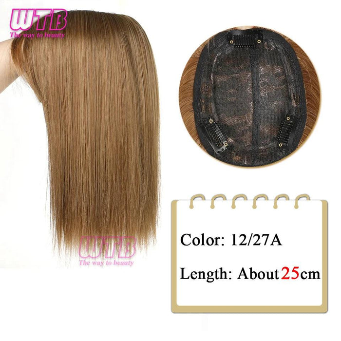 Bangs & Volume: Clip-In Hair Topper for Instant Transformation