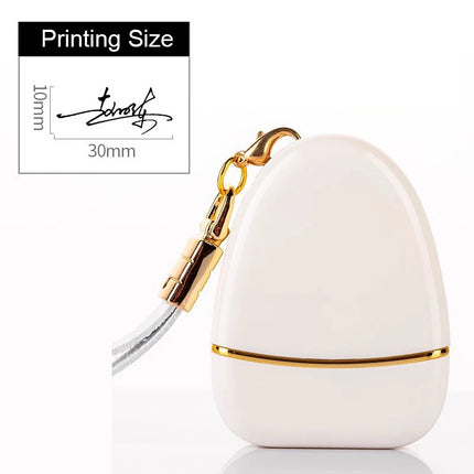 Personalized Name Stamp with Keychain for Clothing & Paper