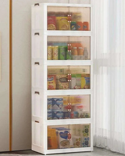 5-Piece Multi-Functional Stackable Storage Bin Set for Efficient Home Organization