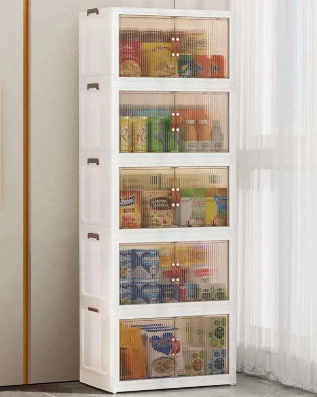 5-Piece Multi-Functional Stackable Storage Bin Set for Efficient Home Organization