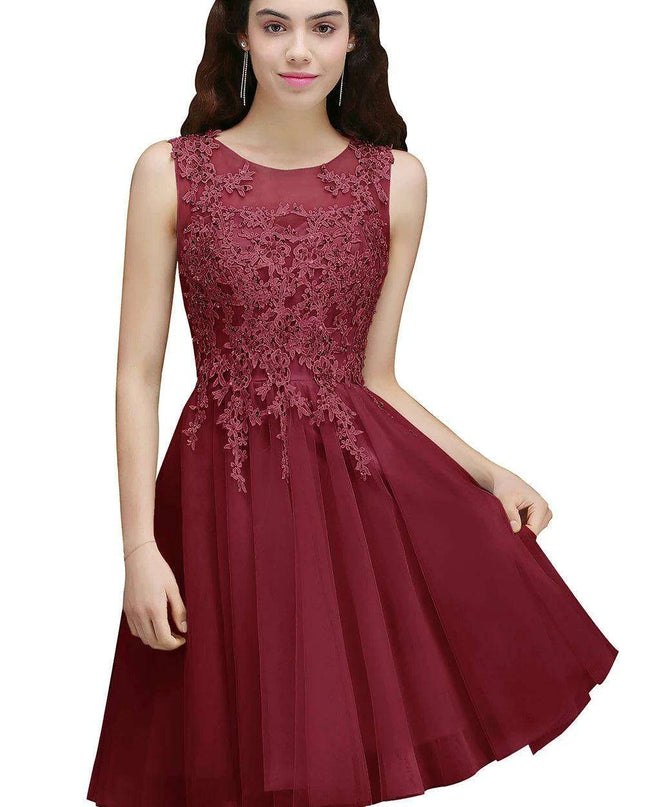 O Neck Tulle Evening Dress