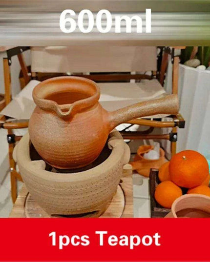 Artisanal Clay Tea Brewing Set with Handcrafted Justice Cup for an Elevated Experience