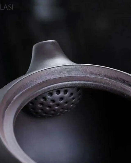 Elegant 200ml Authentic Purple Clay Teapot with Innovative Filtration System