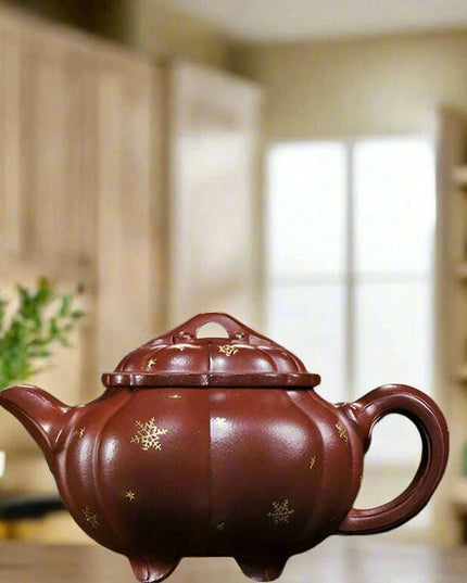 Artisan Dragon-Decorated Yixing Purple Clay Teapot - Exquisite Kung Fu Tea Set