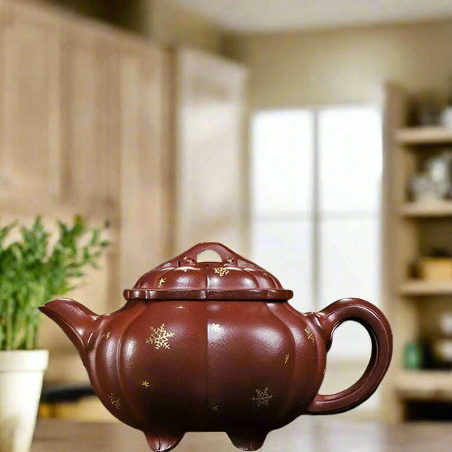 Artisan Dragon-Decorated Yixing Purple Clay Teapot - Exquisite Kung Fu Tea Set