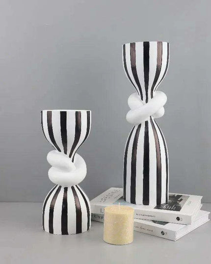 Geometric Knot Resin Candle Holders Set - Stylish Home Decor Accents