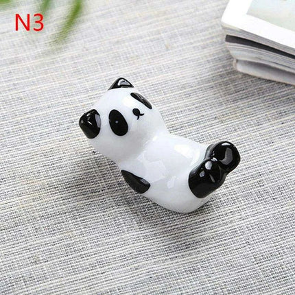 Playful Panda Ceramic Chopsticks Rest - Fun Table Decor for Asian Cuisine