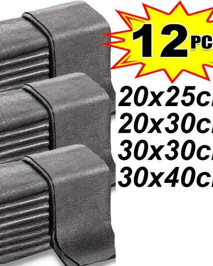 Thickened Microfiber Streak-Free Cleaning Cloths for Crystal Clear Windows and Glass - Reusable Multi-Use Towels