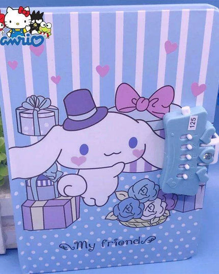 Delightful Sanrio Creative Notebook Set with Secret Code Lock & Inspiring Stationery Kit for Young Innovators