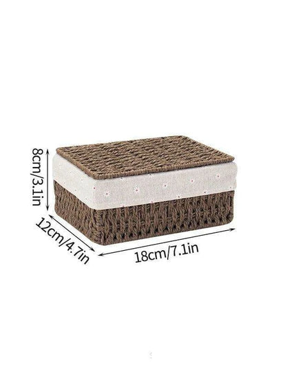 Stylish Woven Storage Basket – Versatile Organizer for Toys, Snacks, and Clothing with Convenient Handles