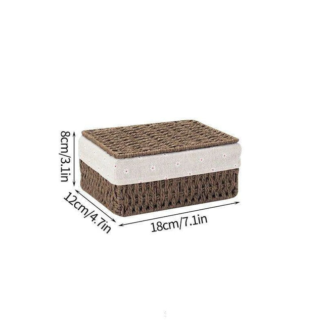 Stylish Woven Storage Basket – Versatile Organizer for Toys, Snacks, and Clothing with Convenient Handles