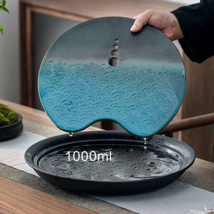 Elegant Japanese Ceramic Tea Tray Set - The Perfect Touch for Culinary Masterpieces