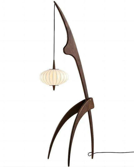 Stylish Adjustable Walnut Wood Floor Lamp for Modern Interiors