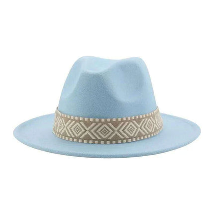 Versatile Unisex Panama Cowboy Hat - Wide Brim Fedora in Classic Camel, Black, and White Felt Options