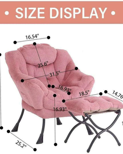 Elegant Lounge Chair Ensemble with Ottoman and Storage Compartment