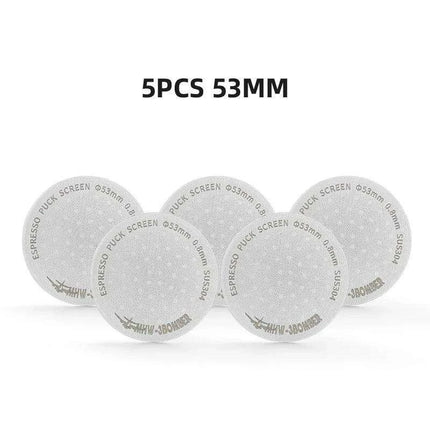 Stainless Steel Double-Layer Espresso Puck Screen for Optimal Coffee Extraction - Compatible with 51/53/58.5mm Portafilters