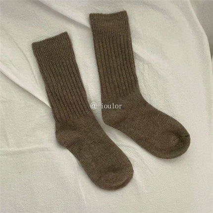 Cozy Cashmere Blend Thermal Crew Socks for Women - Ultimate Warmth and Comfort