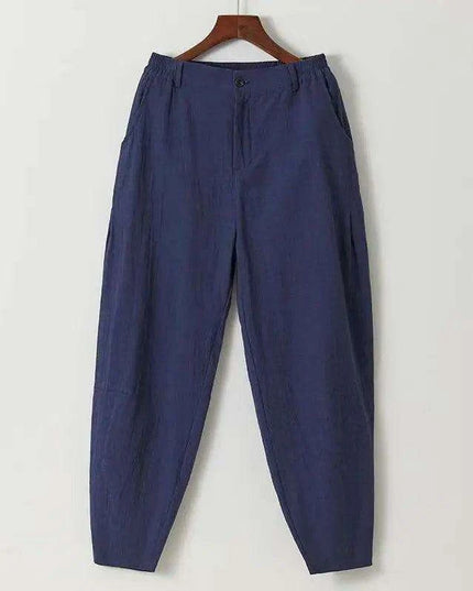 Elegant Cotton Linen Men's Yukata Kimono Robe - Chic Asian-Inspired Lounging Attire