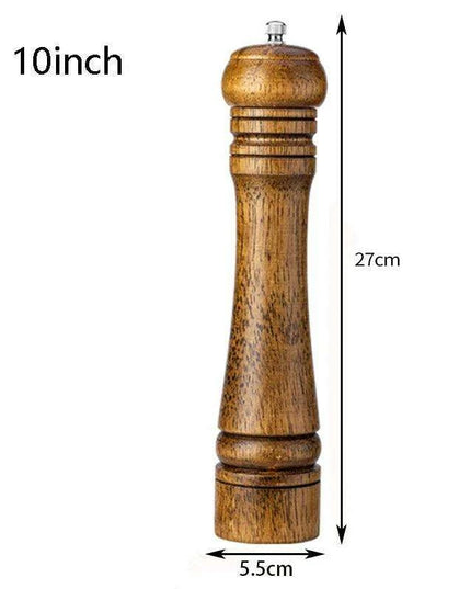 Elegant Solid Wood Adjustable Salt and Pepper Mill Set for Outdoor Dining